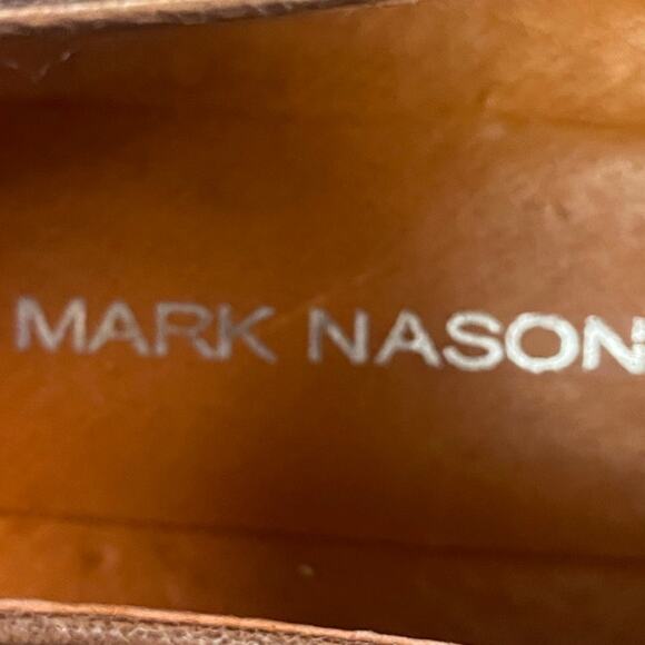Marc Nason Embossed Dragon Leather Loafers Dress Shoes Size 10.5 Made in Italy